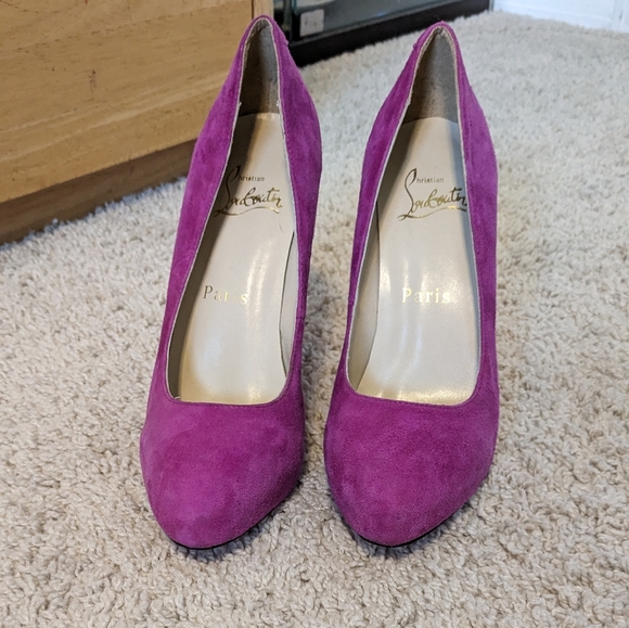 Christian Louboutin Shoes Christian Louboutin Magenta Suede Pumps